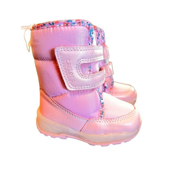 Carters Girls Light-Up Snow Boots Pink Waterproof‎ Size 5 - Picture 5 of 7